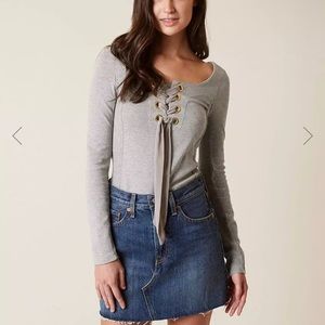 FREE PEOPLE lace up top